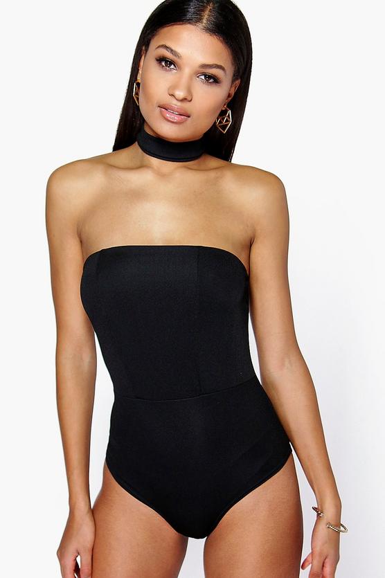 Casey Detachable Choker Bandeau Bodysuit